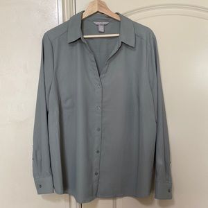 XL mint blue button up shirt breathable h&m casual